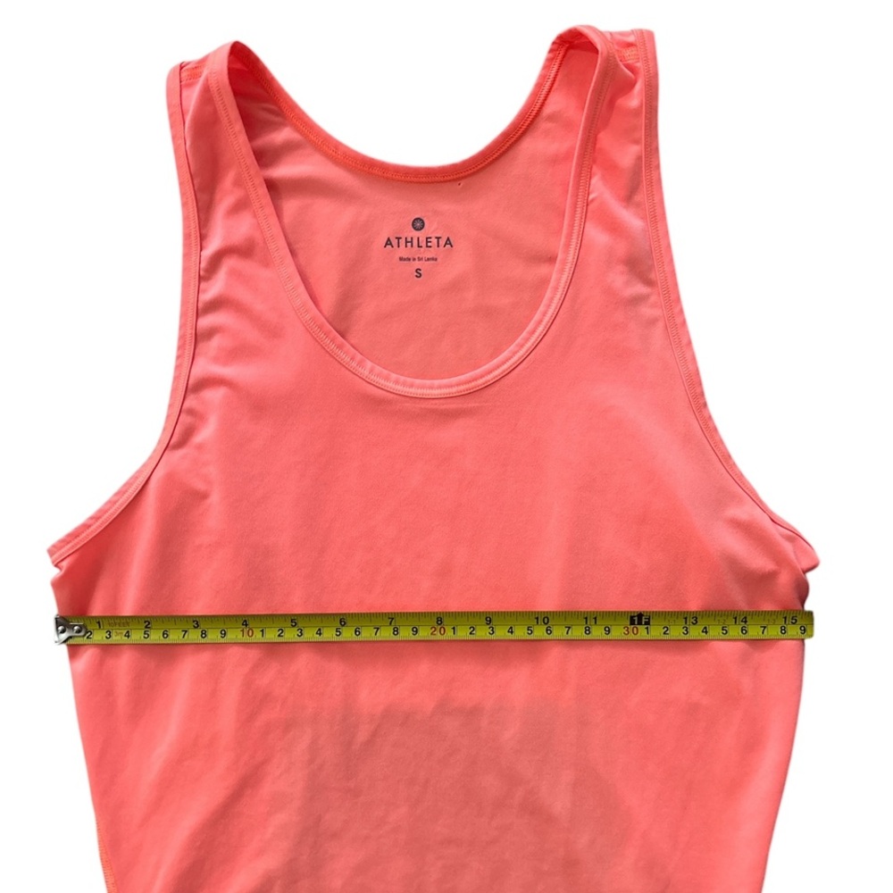 ATHLETA Coral White Athletic Tank Top Women's Size Small Workout‎ Fitness
